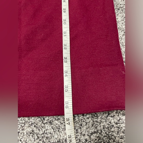 Diane Von Furstenberg Burgundy Wool Dress Womens Size 10 Side Zip 1/4 Sleeve - Picture 13 of 13